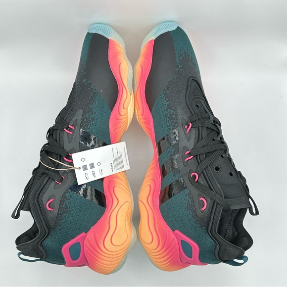 Men’s Adidas Trae Young 3 IE9303 Basketball Black Orange Lace-up Size 11.5 - Picture 6 of 10